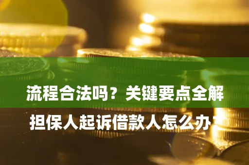 北京

担保人起诉借款人怎么办？流程合法吗？关键要点全解析